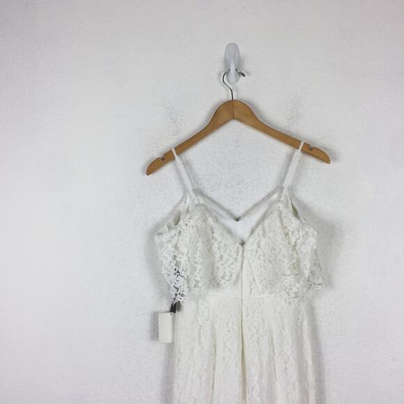 NWT Lulus Caterina White Lace Off-the-Shoulder Mermaid Maxi Dress Gown XS - Picture 14 of 16